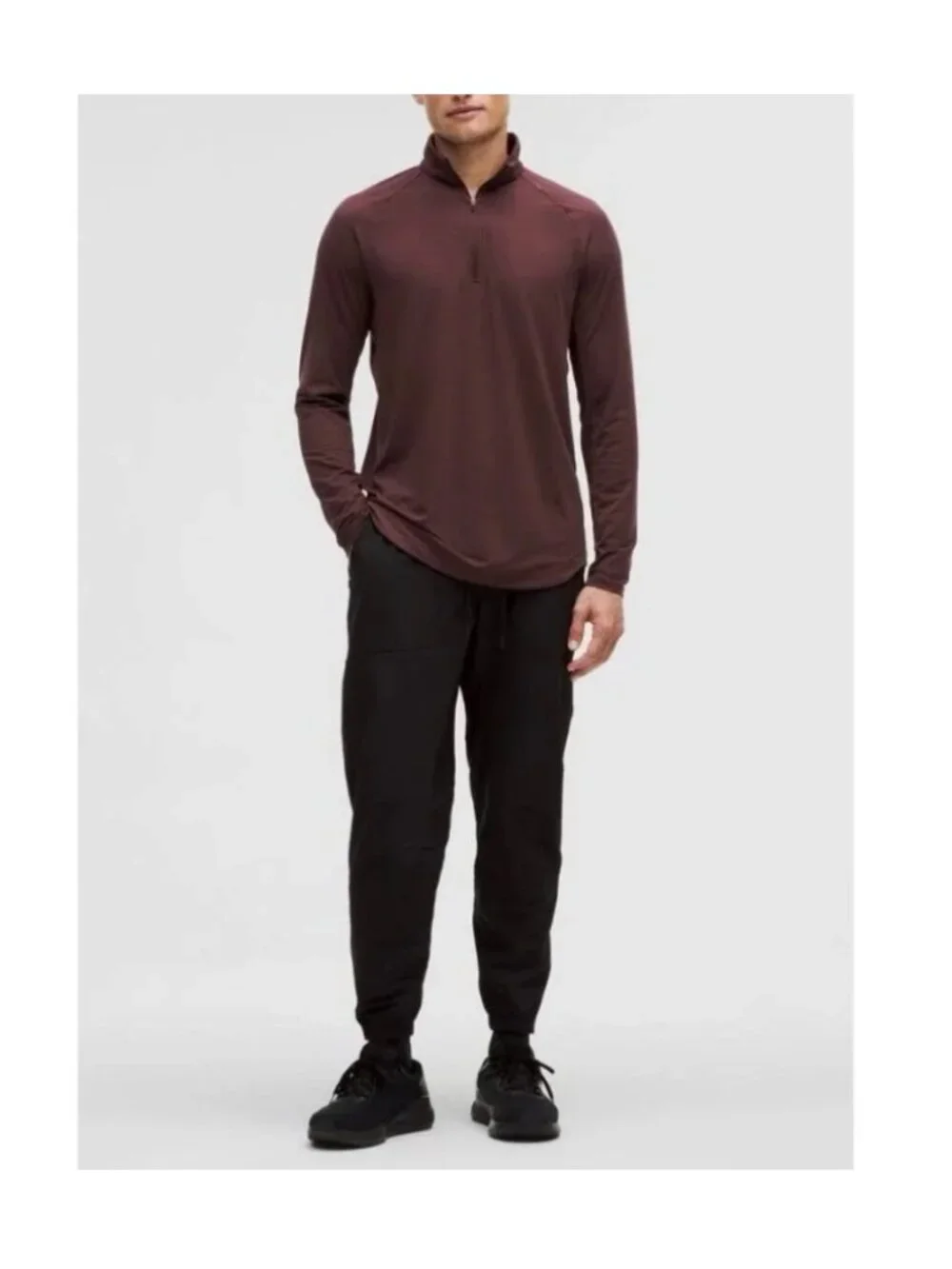 Lululemon Drysense Half Zip Pullover Burgundy Wine